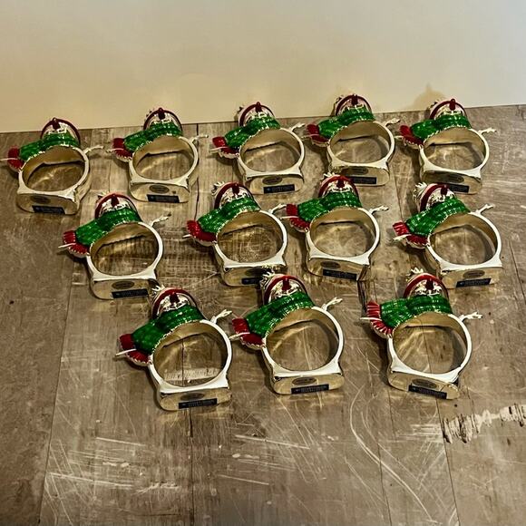 International Silver Company silver plated snowman napkin rings, set of 12 - Picture 6 of 10